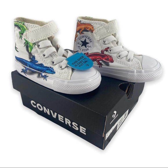 NEW Converse Chuck Taylor All Star 1V Hi Lizard Sneaker Baby Toddler Size 5 - Picture 1 of 9